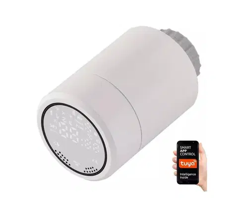 LED osvetlenie  Inteligentná termostatická hlavica s LCD displejom GoSmart M30x1,5 2xAA/1,5V Tuya P5630S