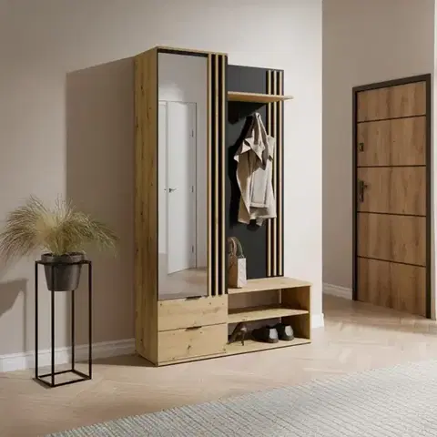 Predsieňový nábytok Predsieňový nábytok Como čierna/artisan