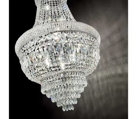 Svietidlá Ideal Lux - Krištáľový luster na reťazi DUBAI 10xE14/28W/230V pr. 52 cm chróm 215969