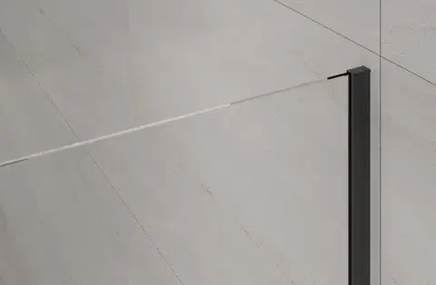 Sprchovacie kúty INVENA - Walk-in II 80x200cm, číra 8mm shiny-glass, čierna AK-32-181-S