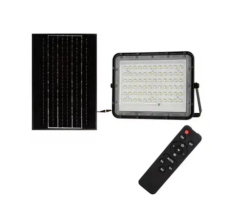LED osvetlenie  LED Vonkajší solárny reflektor LED/15W/3,2V IP65 6400K čierna + DO 7825