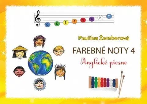 Hudba - noty, spevníky, príručky Farebné noty 4 - Anglické piesne - Paulína Žemberová