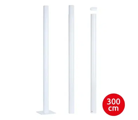 Záhradné lampy BRILAGI - Kovová tyč pre stĺp vonkajšieho osvetlenia URBAN 3 m stožiar biela BRI165