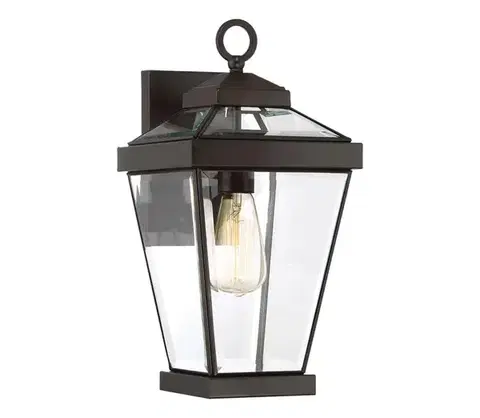 Svietidlá Elstead Quoizel QZ-RAVINE2-M-Vonkajšie nástenné svietidlo RAVINE 1xE27/60W/230V IP44 hnedá QZ-RAVINE2-M