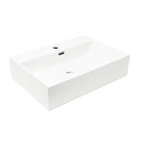 Umývadlá Umývadlo SAT Cube Way 60x42 cm otvor pre batériu uprostred SATCW6042 SATCW6042