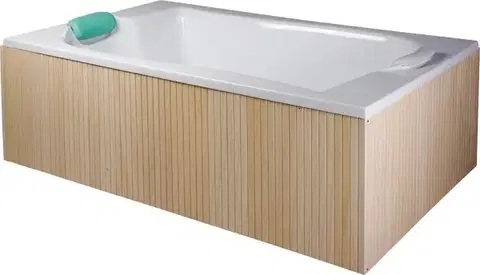 Vane OLSEN SPA - Obdĺžniková vaňa PADOVA - Nožičky k vani - Bez nožičiek, Rozmer vane - 180 × 110 cm VANPAD18