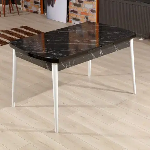 Jedálenské stoly Extendable Dining Table Bendir - White