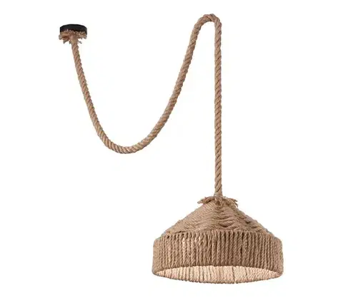 Svietidlá Ideal Lux - Luster na lanku CANAPA 1xE27/15W/230V pr. 41 cm hnedá 134833