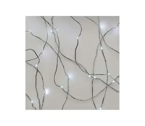 LED osvetlenie  LED vonkajší reťazec 40xLED/9m IP44 studená biela D3AC02