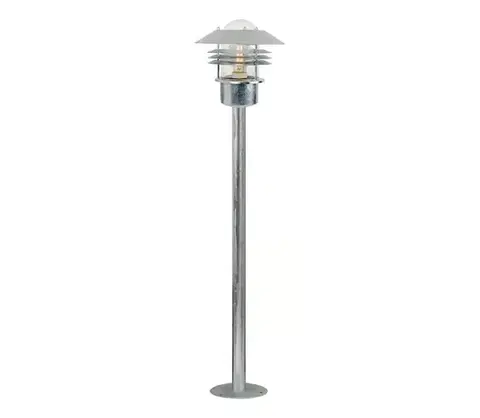 Záhradné lampy Nordlux - vonkajšie svietidlo VEJERS 1xE27/60W/230V IP54 strieborné 92 cm 25118031