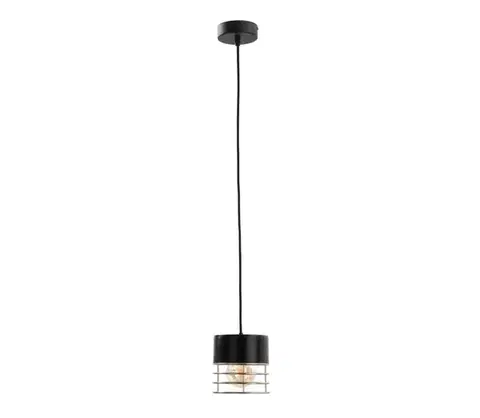 Svietidlá  Luster na lanku ROY 1xE27/60W/230V čierna 864/22