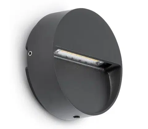 LED osvetlenie FARO Barcelona FARO 71960- LED schodiskové svietidlo DUNE LED/3W/230V 2200/2700/3200/4000K IP65 antracit 71960
