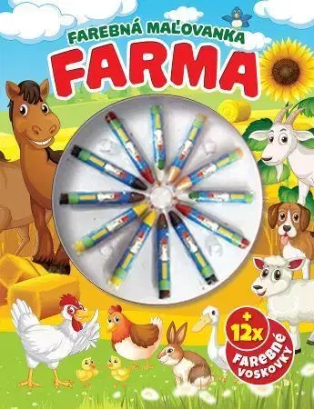 Nalepovačky, vystrihovačky, skladačky Farebná maľovanka - Farma