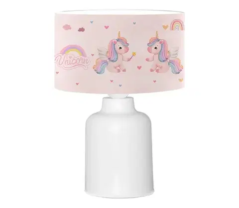 Lampy  Detská lampička CANDY 1xE27/40W/230V ružová/biela 780SGN4683