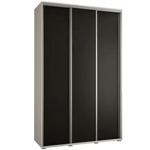 Šatníkové skrine Skriňa 45 Canaris 1 150 biela/čierna/silver