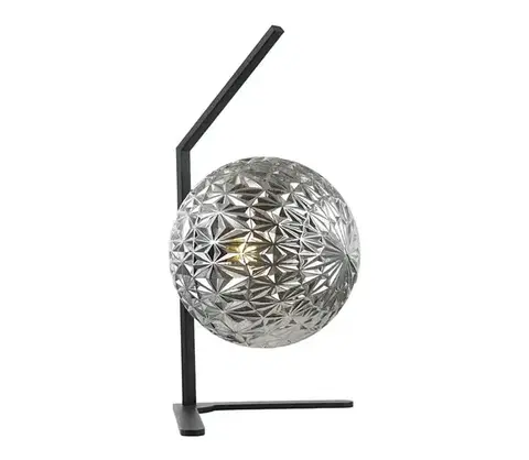 Lampy  108002 - Stolná lampa JUNO 1xE27/7W/230V šedá/čierna 108002