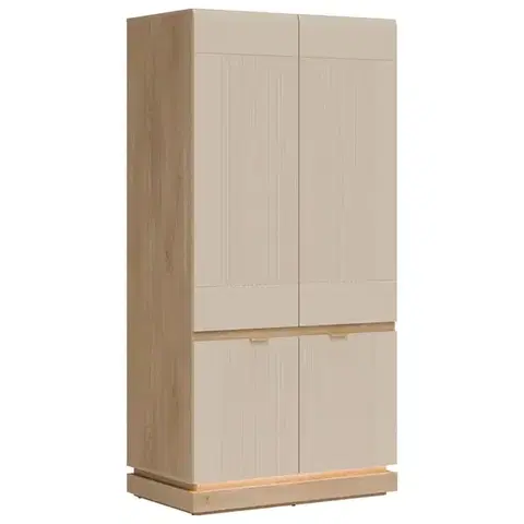 Šatníkové skrine Skriňa 2d Milton Ml08 Cashmere