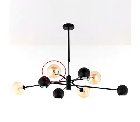 Lampy Jupiter - Náhradné sklo k lusteru MOKA G9 pr. 12 cm dymovo-béžové KL.G9 120 BU KULKA
