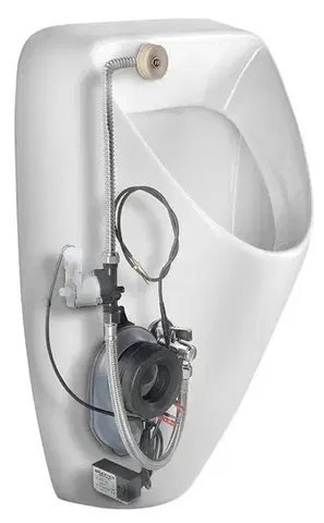Pisoáre Bruckner - SCHWARN urinál s automatickým splachovačom 6V DC, zakrytý prívod vody 201.722.4
