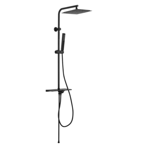 Sprchy a sprchové panely INVENA - Sprchový stĺp SVART BASIC, čierna AU-85-D04-X