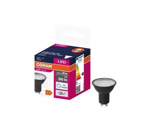 Žiarovky LED Žiarovka VALUE PAR16 GU10/4,5W/230V 6500K 120° čierna - Osram 4058075766488