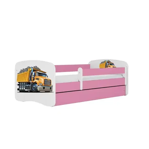 Postele pre dievčatá Detská posteľ Babydreams+Sz+M ružový 80x160 nákladné auto