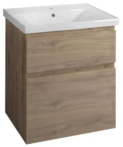Kúpeľňový nábytok AQUALINE - ALTAIR umývadlová skrinka 61,5x72,5x45cm, dub emporio AI365