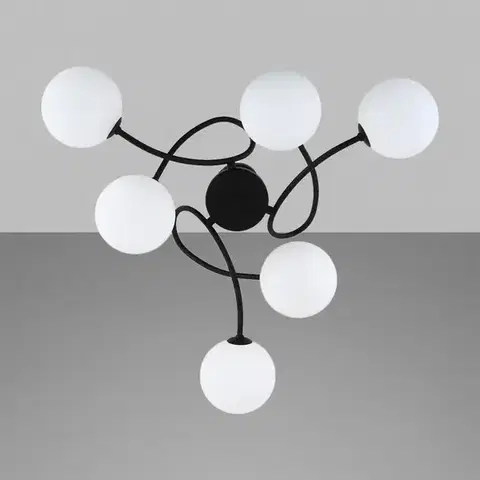 Lampy do obývačky Luster ROTOLO 11738 BLACK 6XG9