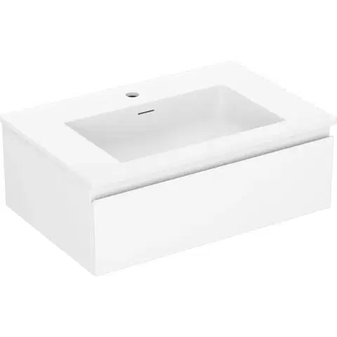 Kúpeľňový nábytok MEXEN/S - Orio kúpeľňová skrinka 70 cm s umývadlom Otis, 1 šuplík, biela mat 91A10-07023-1-BF01-W18M01