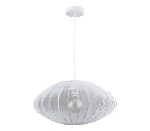 Svietidlá  Luster na lanku KINU 1xE27/20W/230V pr. 50 cm biela 330604