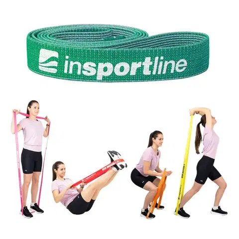 Ostatné fitness náradie Posilňovacia guma inSPORTline Rand XX Strong tmavo zelená