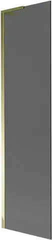 Sprchové dvere MEXEN/S - Next L vaňová zástena FIX 50 x 150, grafit, zlatá 895-050-000-03-40-50