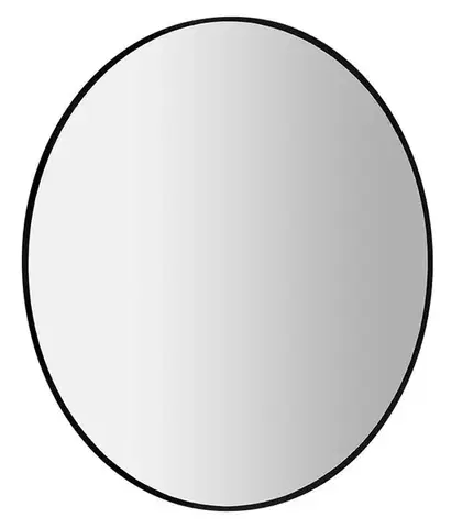 Kúpeľňové zrkadlá SAPHO - SHARON LED podsvietené zrkadlo Ø 80 cm, čierna mat 31255CI