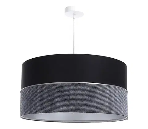 Svietidlá  Luster na lanku TWIST 1xE27/60W/230V čierna/šedá/strieborná 0Ex0-005-50