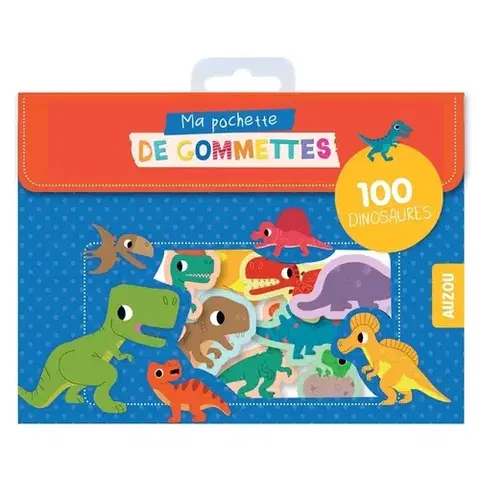 Nalepovačky, vystrihovačky, skladačky 100 samolepek - dinosaures/dinosauři