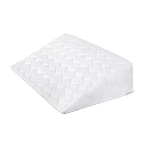 Vankúše Bellatex Klinový podhlavník s prešitím biela, 80 x 50 x 20 cm