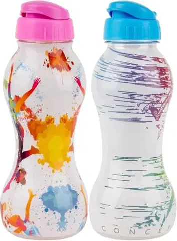 Fľaše na pitie Kinekus Fľaša športová, plastová, 600ml, mix farieb