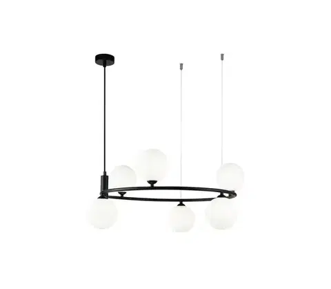 Svietidlá Maytoni MOD013PL-06B -  Luster na lanku RING 6xG9/25W/230V čierna MOD013PL-06B