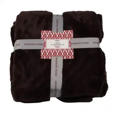 Ozdobné prikrývky Deka Julius hnedá 170x220 Merkury Home