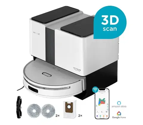 Predlžovacie káble Concept VR4050-Inteligentný robotický vysávač s mopom 2v1 OPTIMUS 5200 mAh biely vr4050