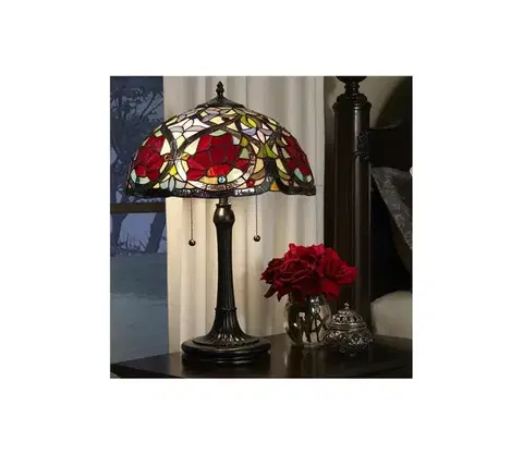 Lampy Elstead QZ-LARISSA-TL - Stolová lampa Tiffany LARISSA 2xE27/60W/230V QZ-LARISSA-TL