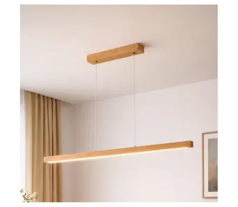 Svietidlá  Závesný LED luster na lanku VERDE LED/18W/230V 3000K 106 cm dub LM-1.292/LED/DĄB