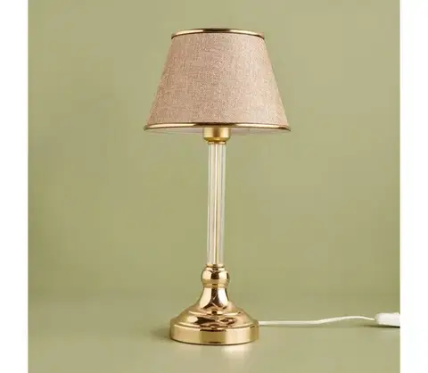 Lampy  Stolná lampa AYD 1xE27/40W/230V béžová/zlatá 780SGN2117