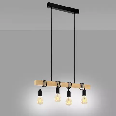 Moderné lampy do obývačky Luster TOWNSHEND BLACK 32916 LW4