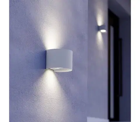LED osvetlenie Eglo 901843 - LED vonkajšie nástenné svietidlo CALPINO 2xLED/2,8W/230V IP54 biela 901843