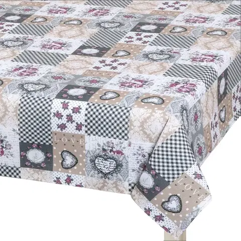 Obrusy Bellatex Obrus DITA Patchwork love, 140 x 180 cm
