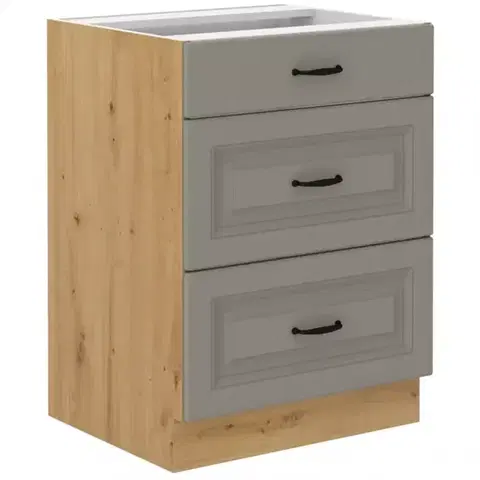 Kuchynské skrinky stojace Kuchynská skrinka Stilo claygrey/artisan 60d 3s bb