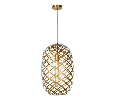 Svietidlá Lucide 21417/32/02 - Luster na lanku WOLFRAM 1xE27/60W/230V mosadz 21417/32/02