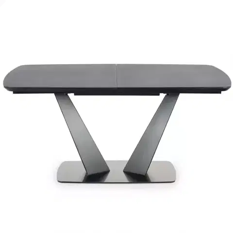 Stoly v podkrovnom štýle Rozkladací stôl Fangor 160/220x90cm Tmavé Popolavý/Čierna
