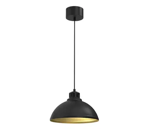 Svietidlá  Luster na lanku SVEN 1xE27/15W/230V čierna/zlatá 9116